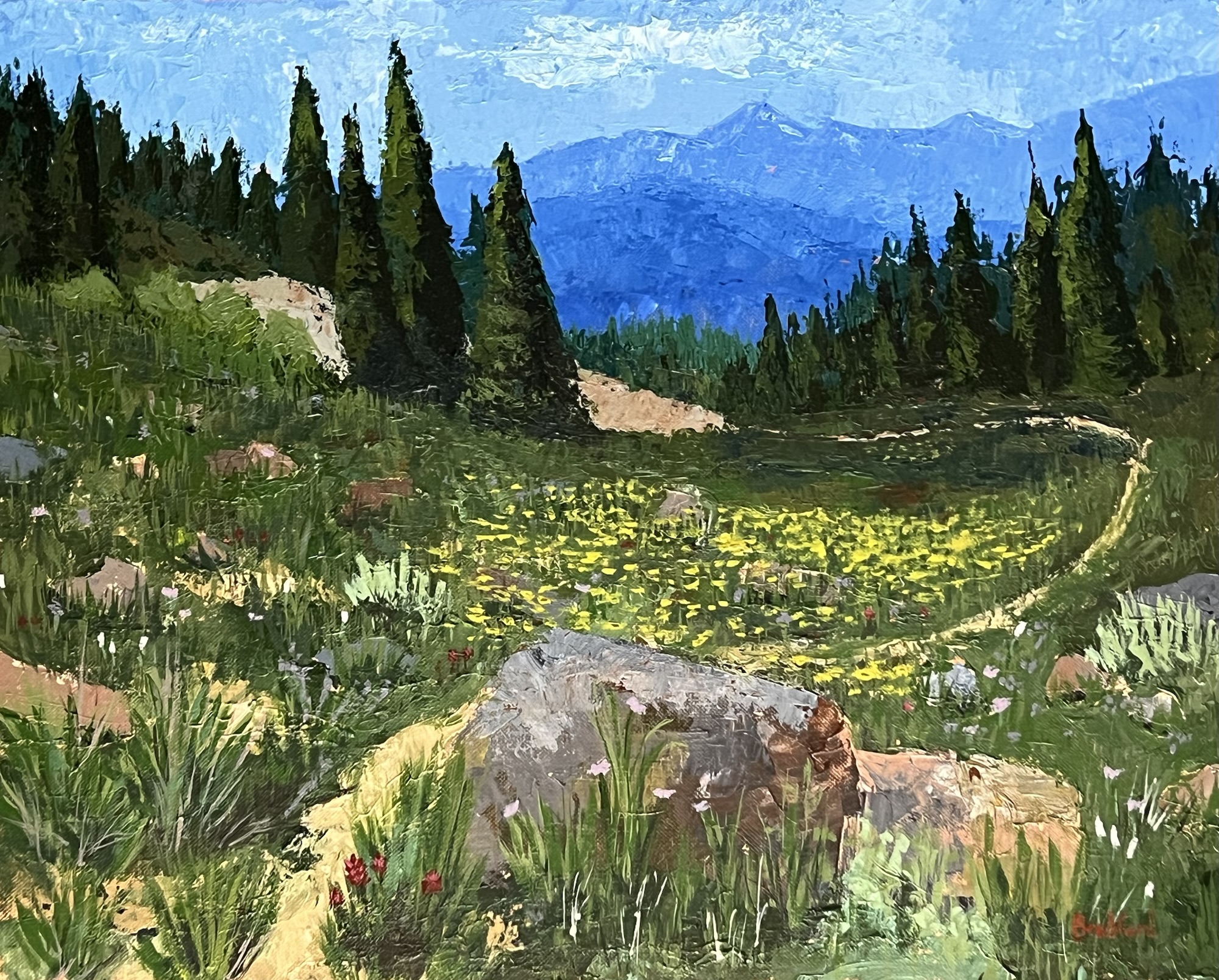 Picture of trees and wildflowers